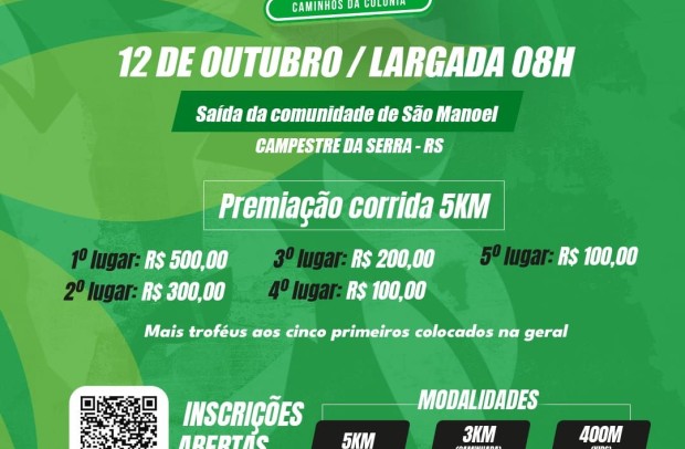 Foto CORRIDA DA PRIMAVERA- CAMINHOS DA COLÔNIA